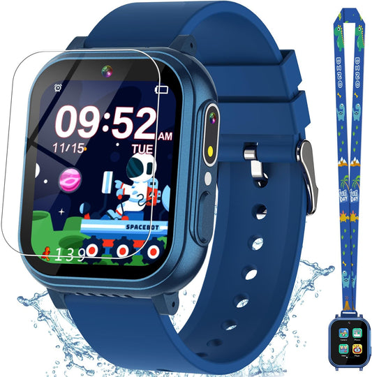 Dual Camera Waterproof Kids Smartwatch: Track Habits, Play Games, Stay Active!