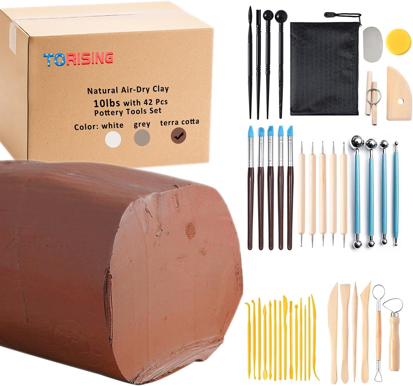 Baking Clay Air Dry Clay 10 LBs with Pottery Tools Set for Art