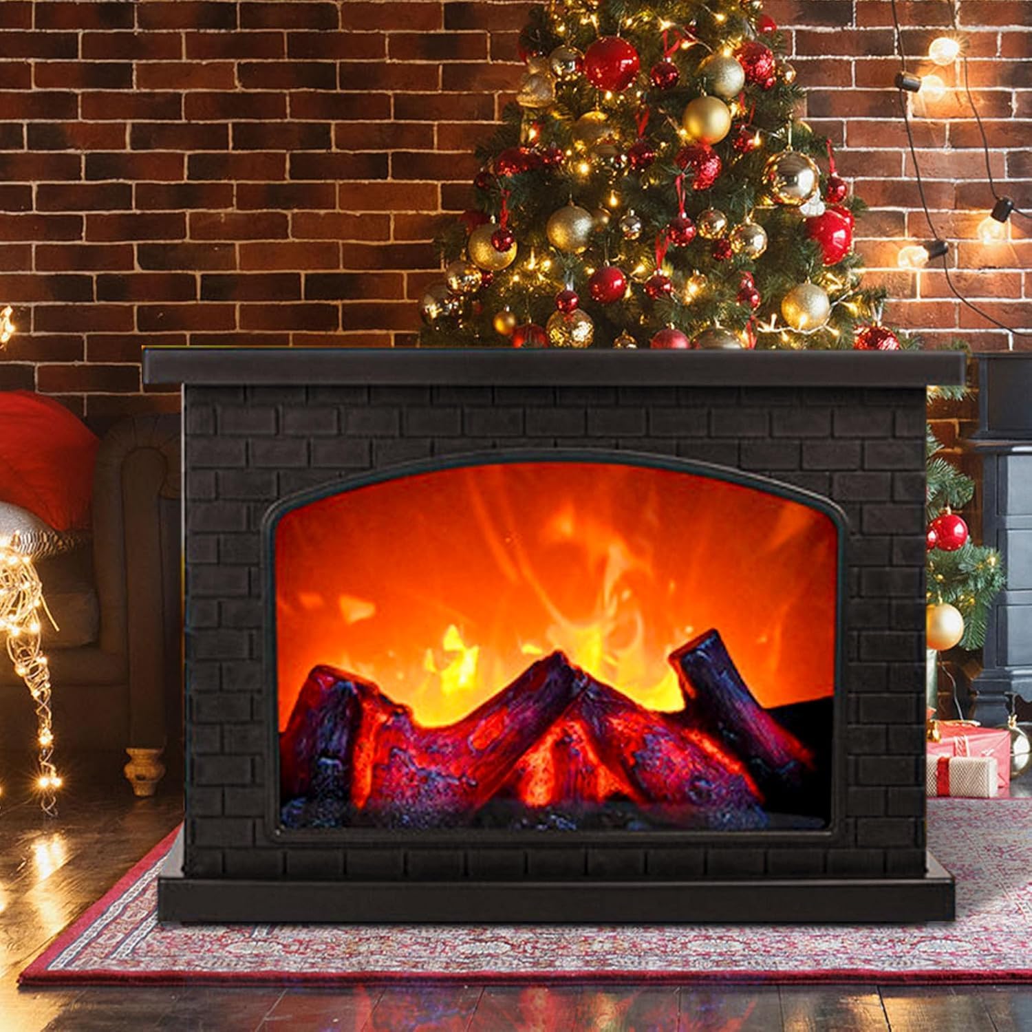 USB Rechargeable LED Fireplace Lantern - Cozy Ambiance Anywhere
