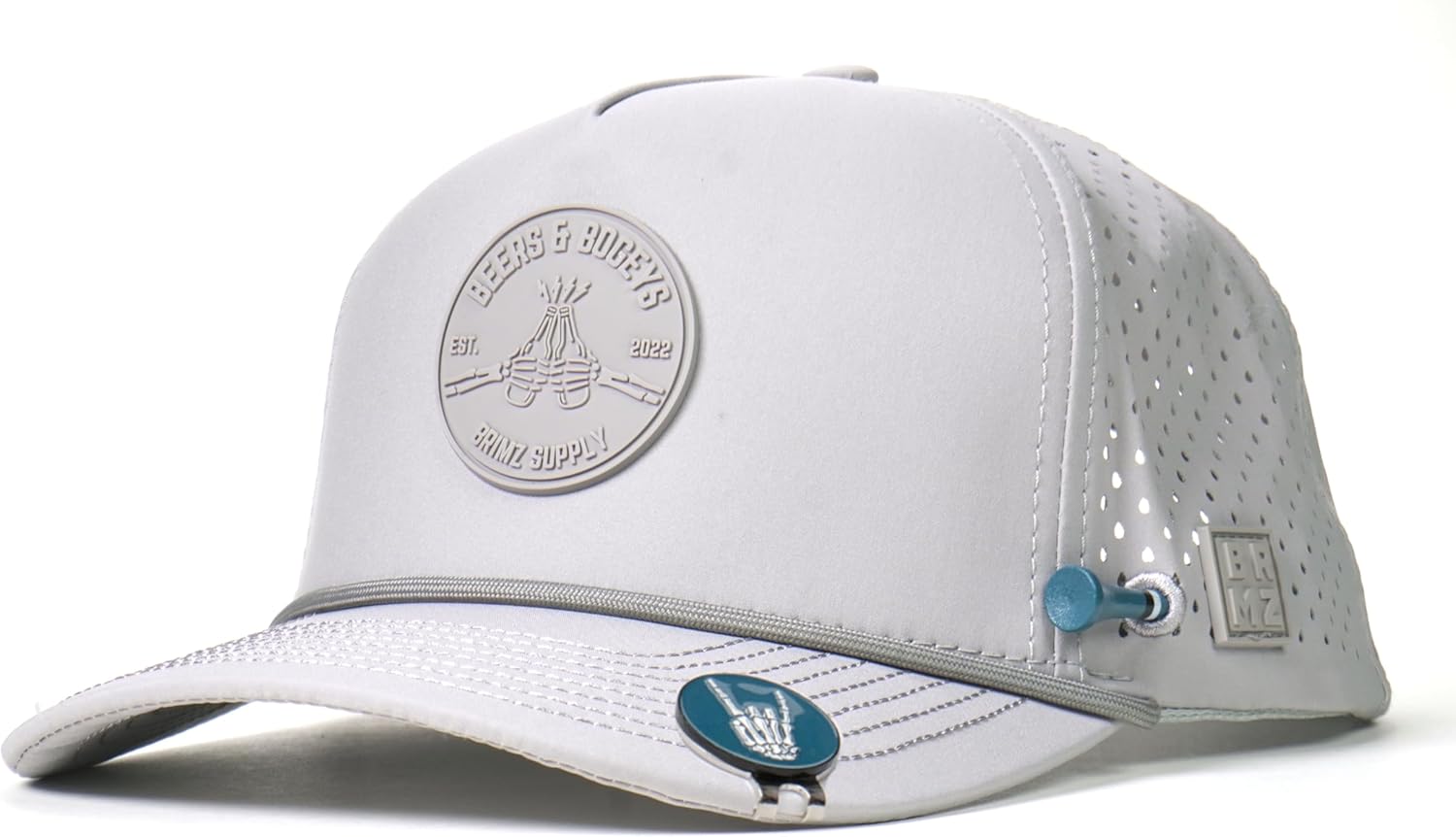 BRIMZ Golf Performance Hat - Breathable Snapback with Tee Holder