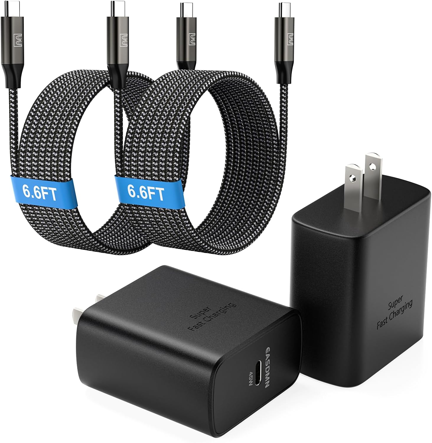 Super Fast 45W USB-C Charger [2 Pack] Galaxy S25/S24/S23 Ultra/S22/S20 Ultra