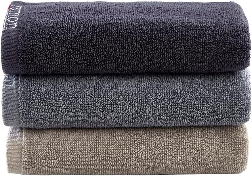 Quick-Dry Cotton Gym Towels - Pack of 3