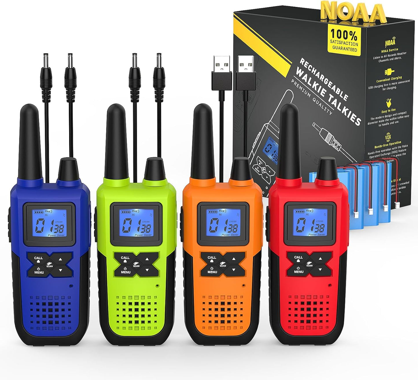 Walkie Talkies for Adults Long Range Rechargeable with NOAA Alert