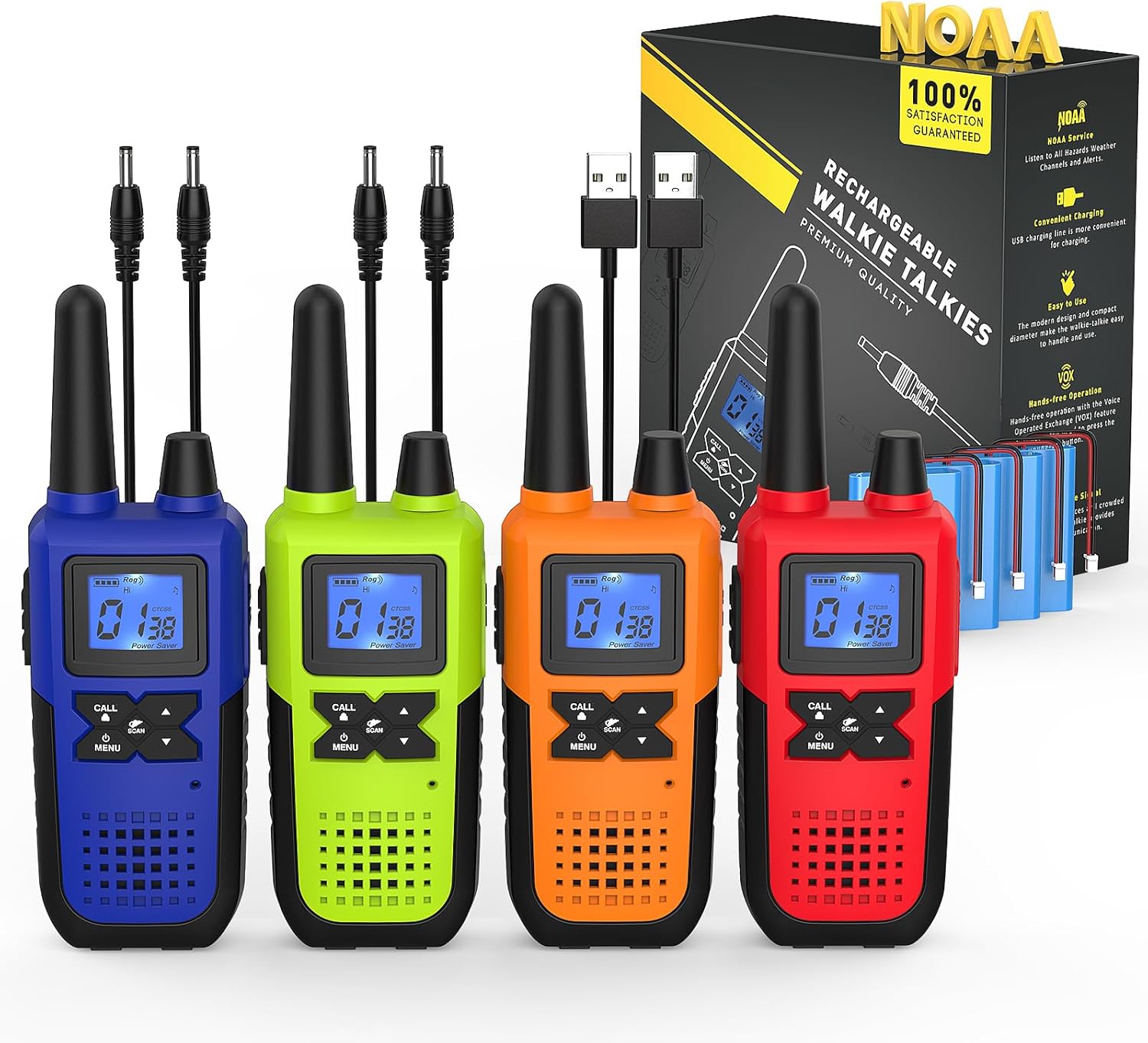 Walkie Talkies for Adults Long Range Rechargeable with NOAA Alert