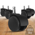 Office Chair Wheels - 2 in Caster Set of 5 - Quiet, Heavy Duty