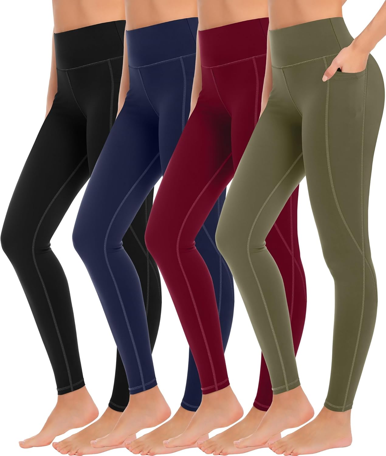 MIRITY Yoga Leggings with Pockets for Women - High Waist Comfort
