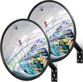 Convex Mirror 26 in 2-Pack - Adjustable Safety Corner Mirrors