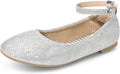 Girls Ballerina Flats with Interchangeable Straps - Sparkle Comfort