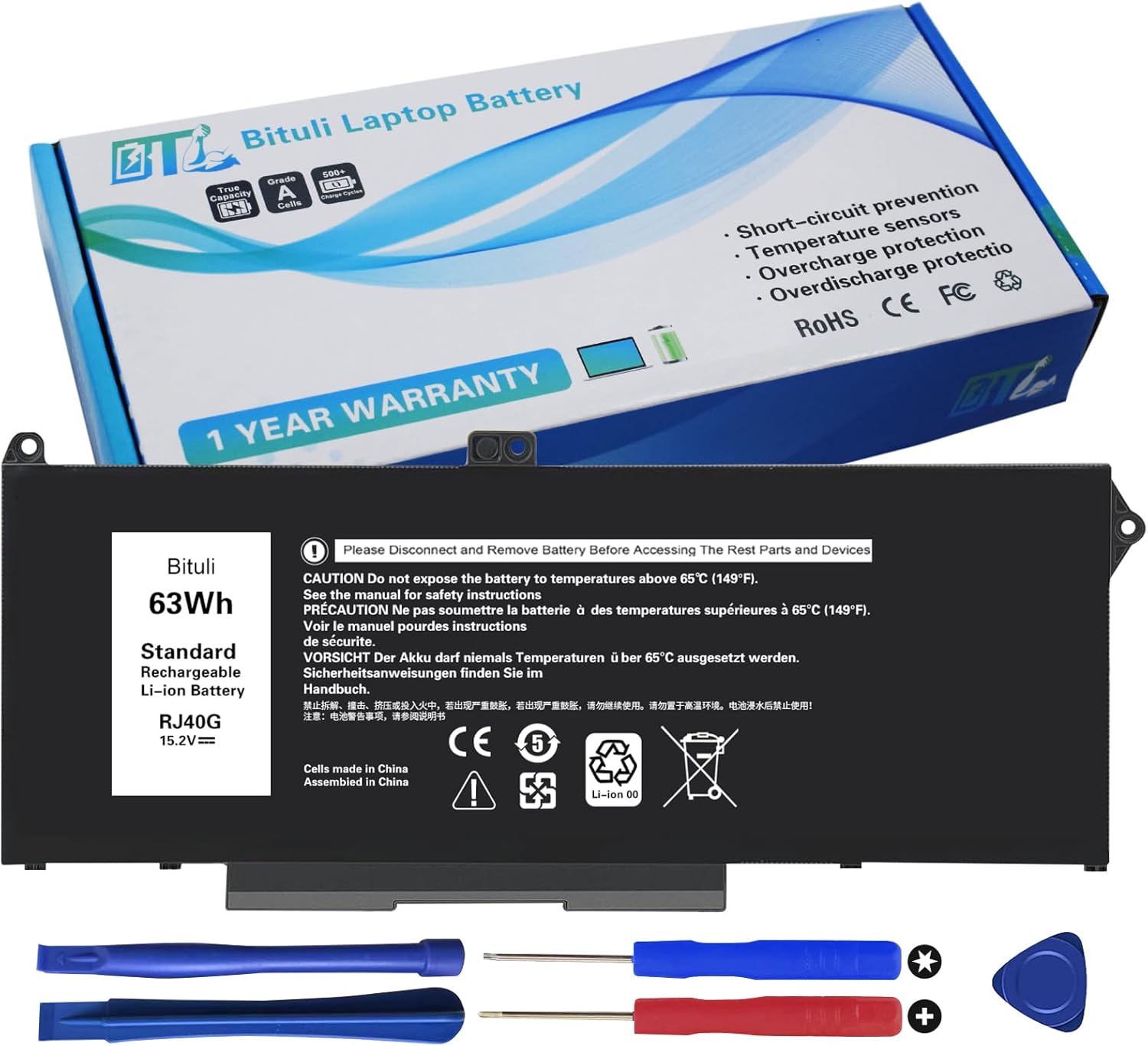 RJ40G Laptop Battery Replacement for Dell Latitude Series