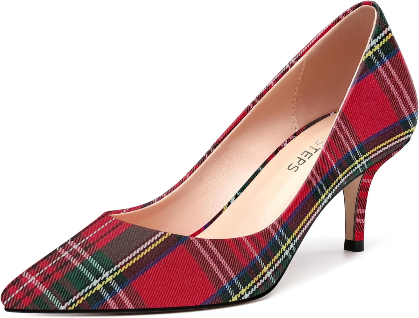 MOVINSTEPS Closed Pointed Toe Low Heels for Women - 2.5 Inch