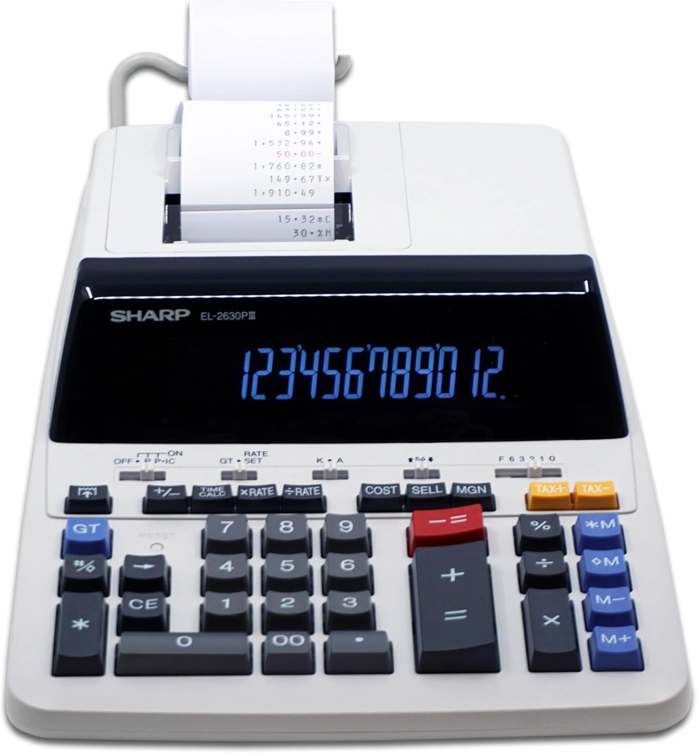 Sharp 12 Digit Printing Calculator - Fast & Accurate