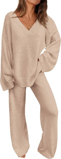 Cozy Women's Lounge Sweater Set: Two Piece by PRETTYGARDEN