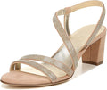 Womens Rhinestone Embellished Strappy Heeled Sandal - Comfort Fit