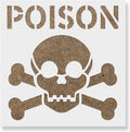 Poison Symbol Stencil - Reusable Industrial-Grade Mylar Stencil