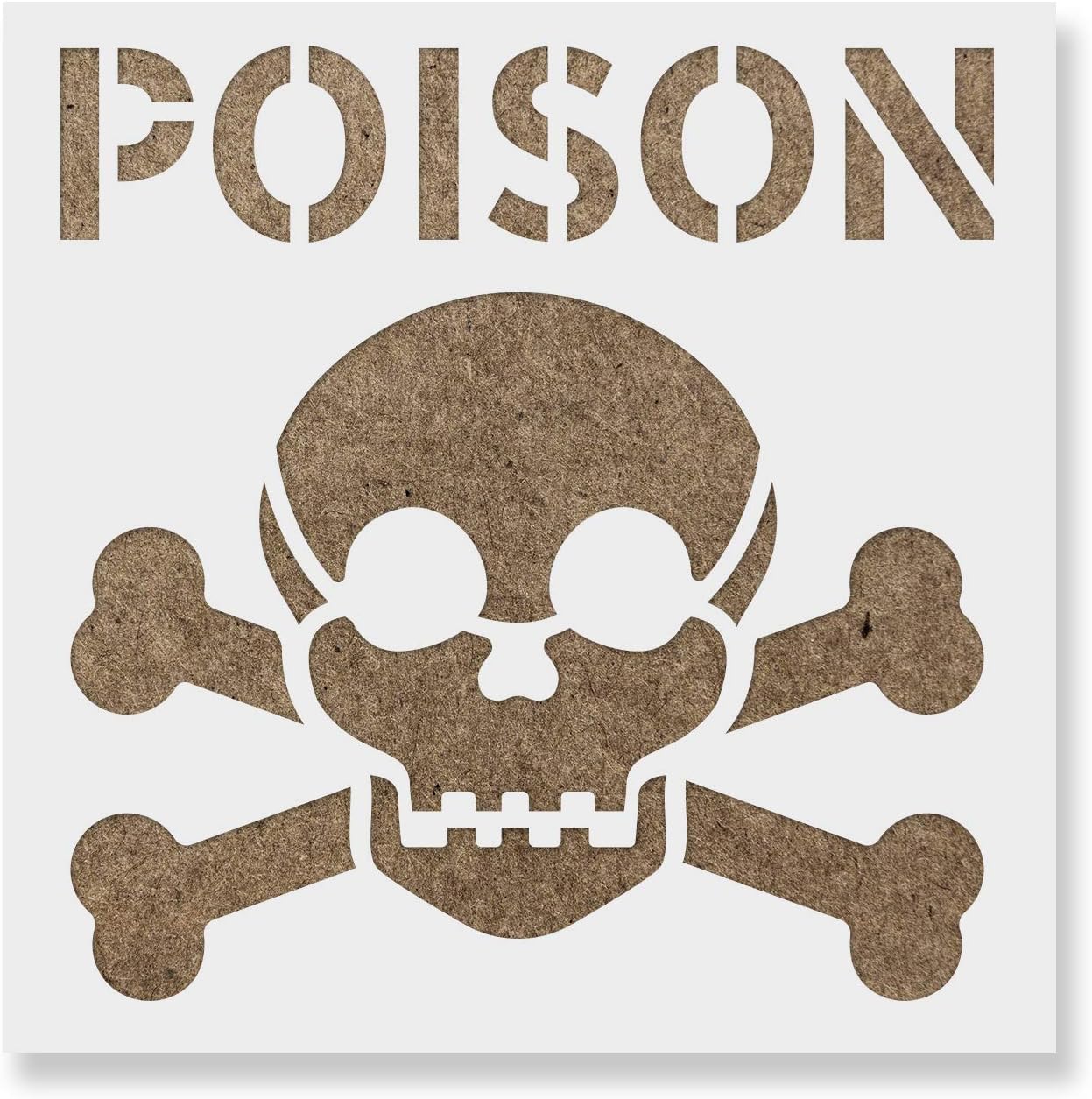 Poison Symbol Stencil for Professional Sign Creation Projects
