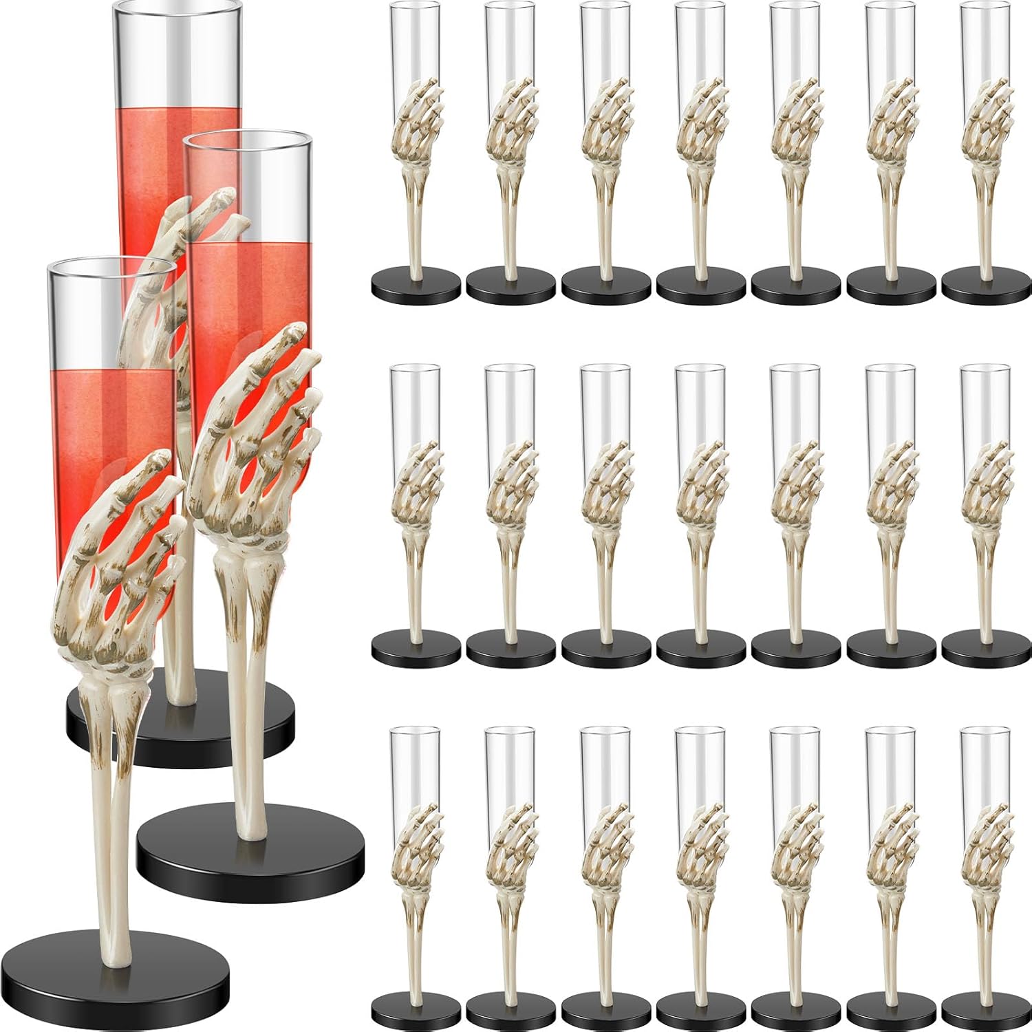 Halloween Goblets with Skeleton Hand for Spooky Celebrations