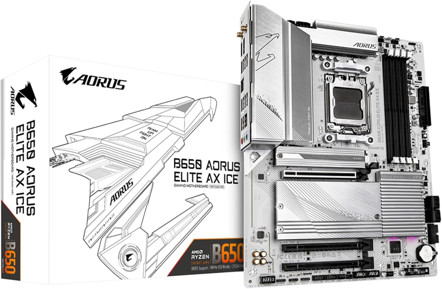 GIGABYTE B650 AORUS Elite AX ICE Motherboard for AMD Ryzen