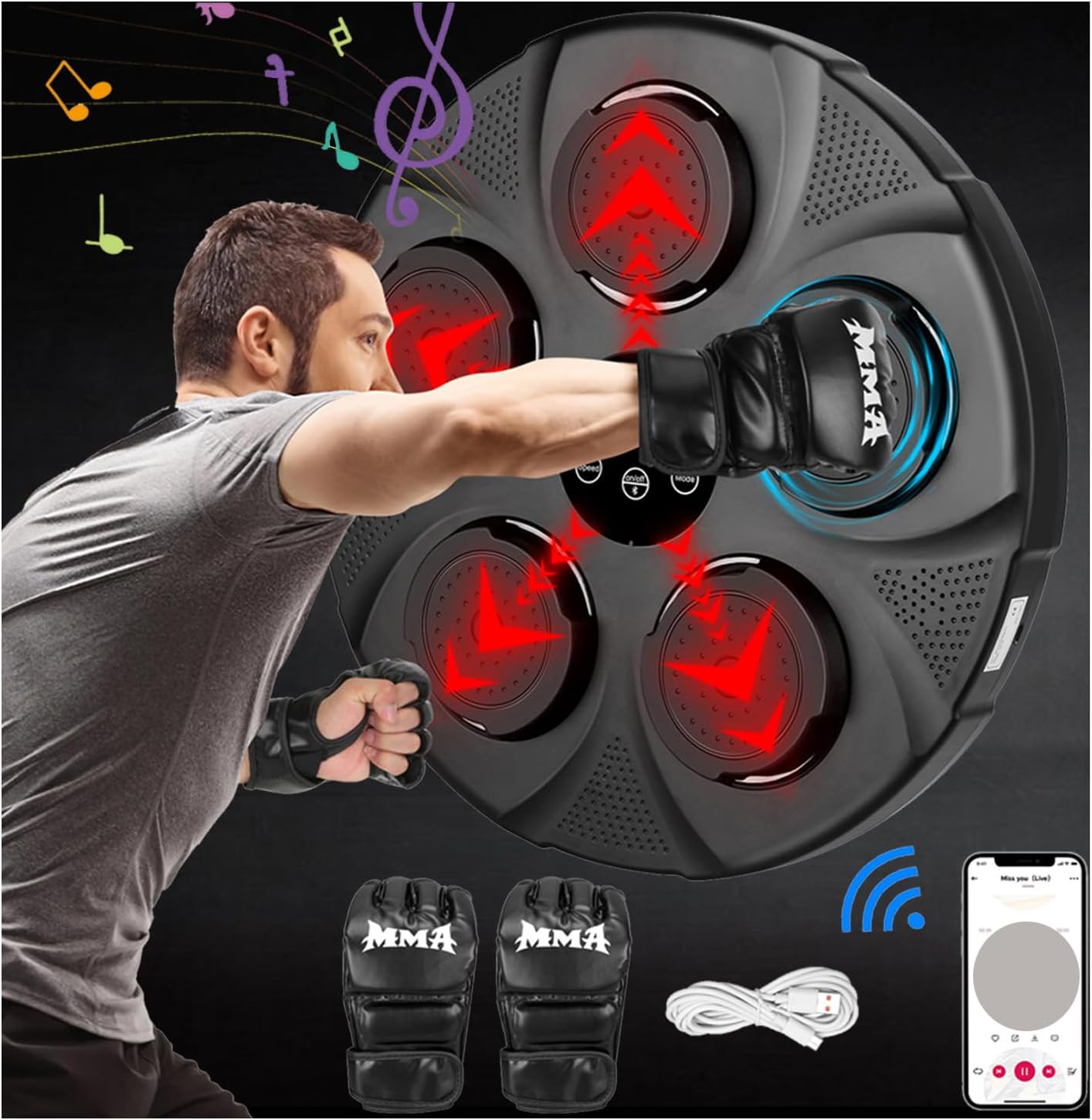 Wall Mounted Smart Boxing Trainer - Home & Gym