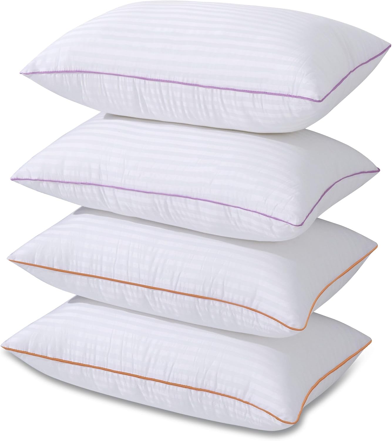 Breathable Queen Size Pillows Set of 4 for All Sleepers