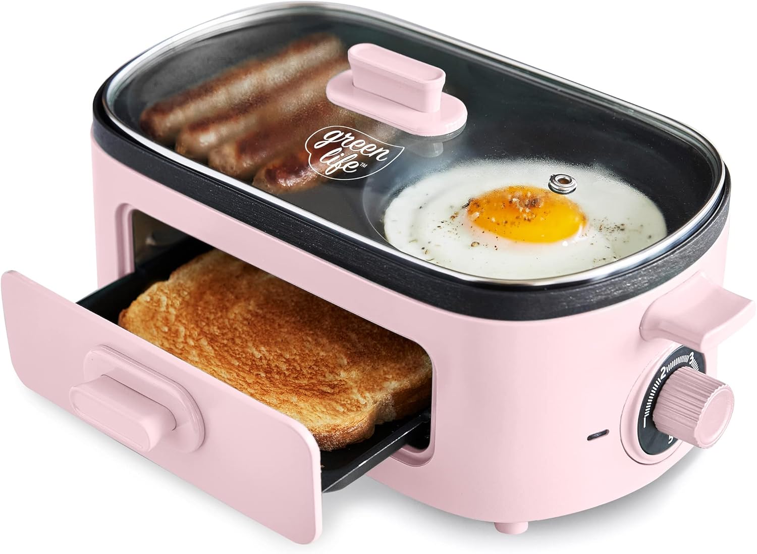 GreenLife 3-in-1 Breakfast Station: Healthy Morning Cooker