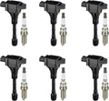BDFHYK Ignition Coil Pack UF617 and Iridium Spark Plugs for Nissan