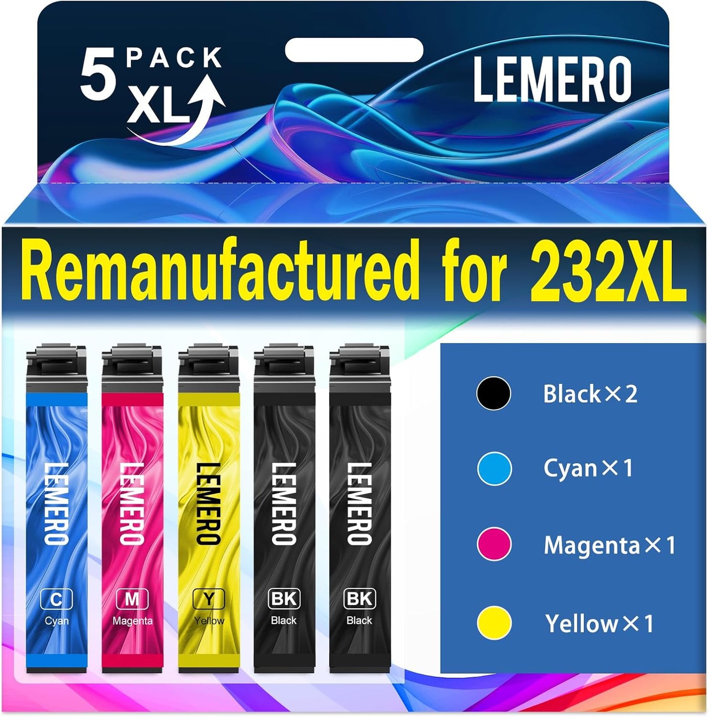 Epson 232XL Ink Cartridges Combo Pack for Reliable Printing 5 Pack