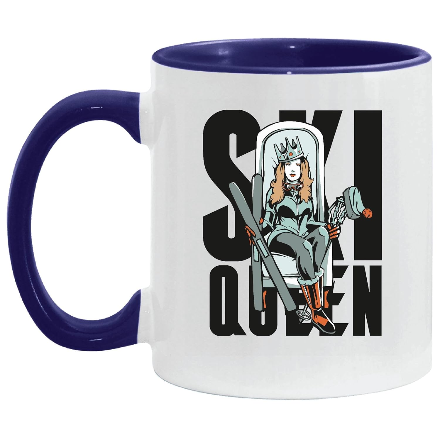 Inspiring Ski Queen Mug - Handmade 11oz/15oz