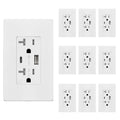TOPGREENER USB Outlet Type C Wall Outlet - In-Wall Dual USB