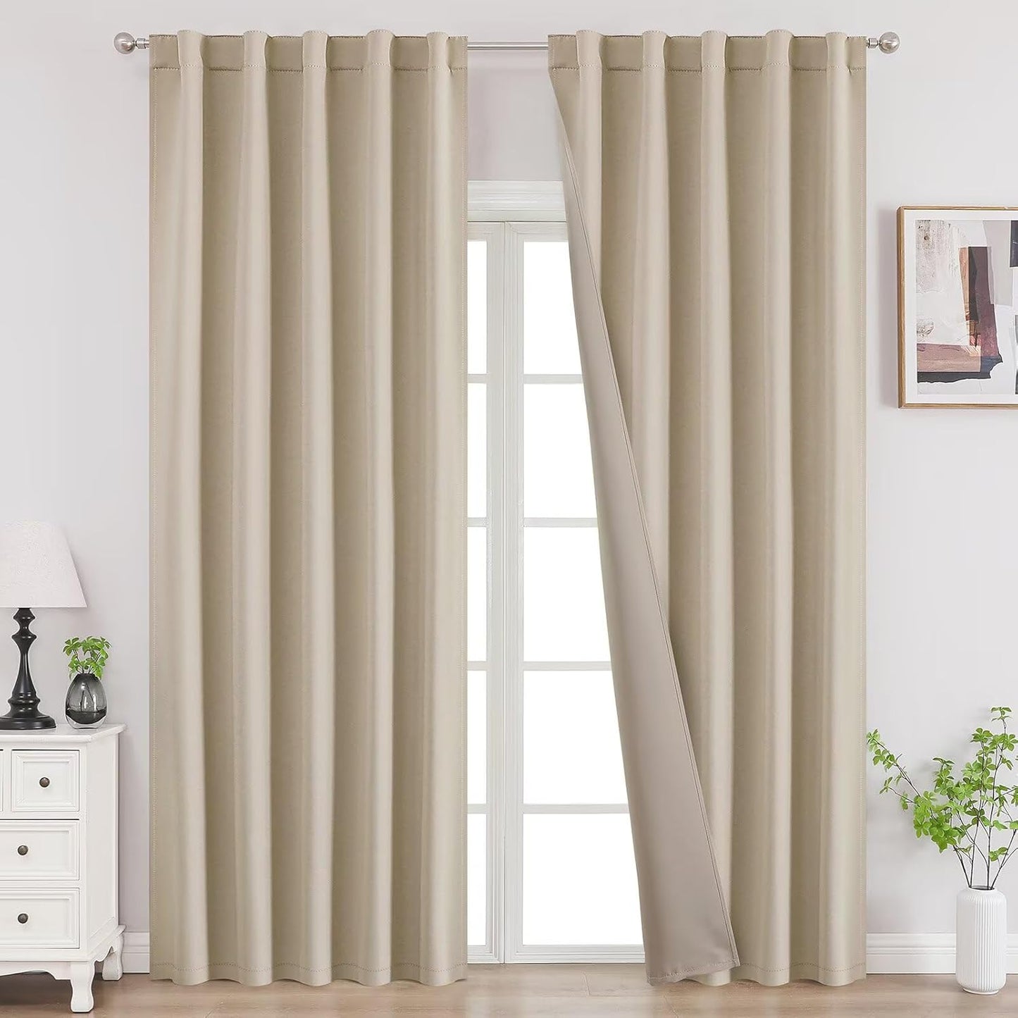 Joydeco Blackout Curtains 96 Inches Long for Room Darkening