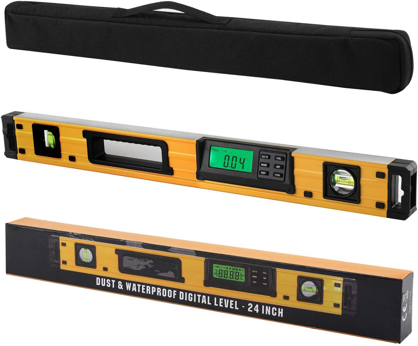 24-Inch Digital Torpedo Level with Protractor and Magnets