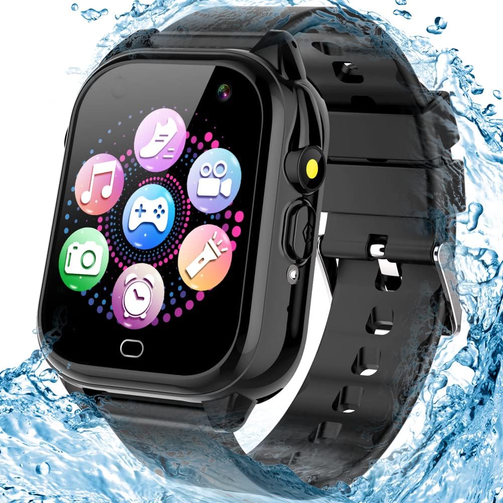 Kids Waterproof Smart Game Watch - 26 Games, HD Camera, Touchscreen, Pedometer