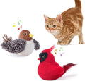 Lifelike Chirping Bird Cat Toys Duo with Catnip for Interactive Fun!