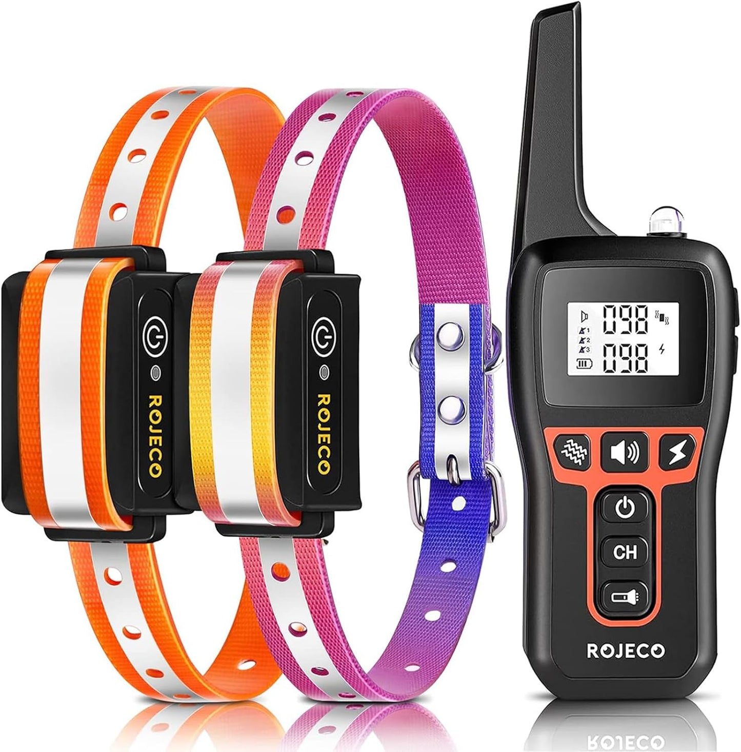 ROJECO Dog Shock Collar for 2 Dogs with 3300FT Remote Control