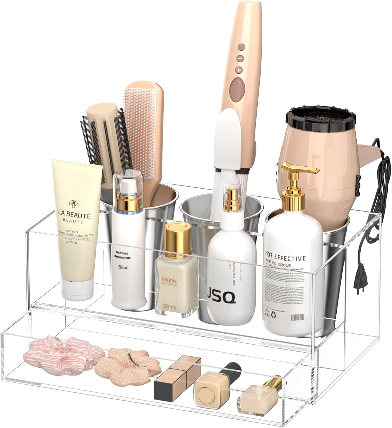NIUBEE Hair Tool Organizer for Stylish Bathroom Storage Needs