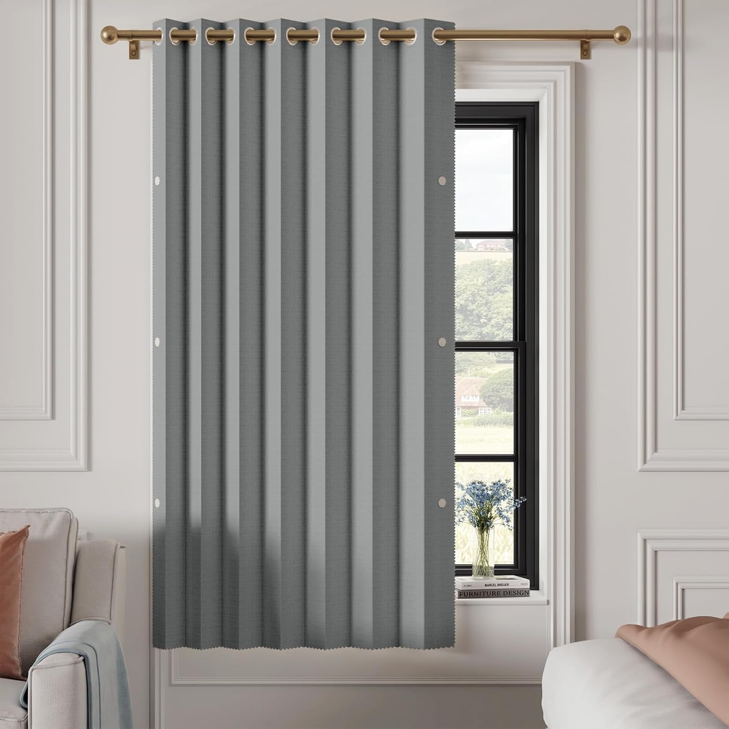 Pleated Folding Full Blackout Curtains for Total Privacy and Style