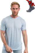 Merino Wool T-Shirt Mens - Lightweight Thermal Tee for Everyday Wear