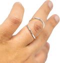 Swan Splint Ring Adjustable for PIP or DIP Joint - Silver Swan Neck