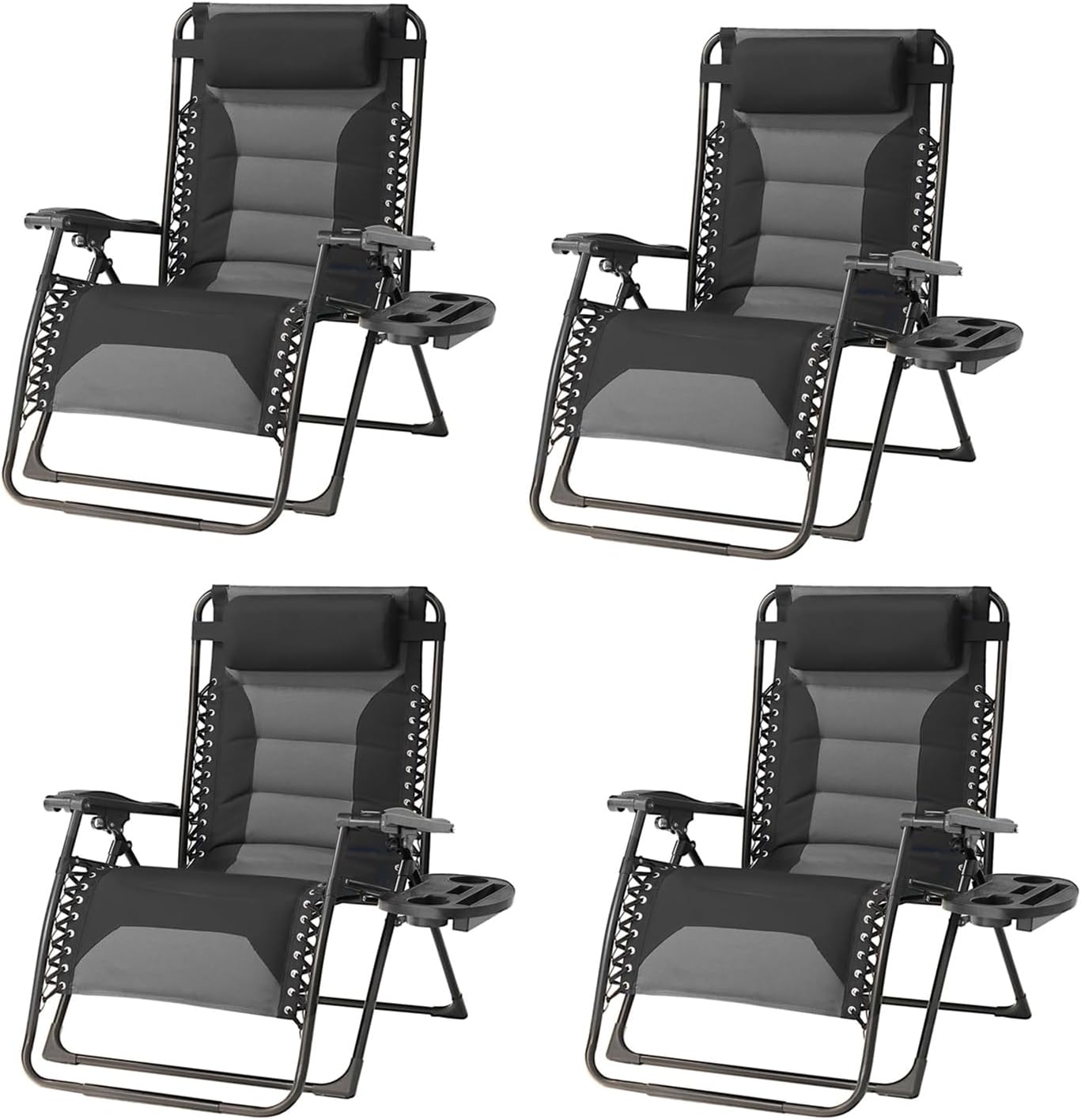 Oversized Padded Recliner Set of 4 for Ultimate Comfort