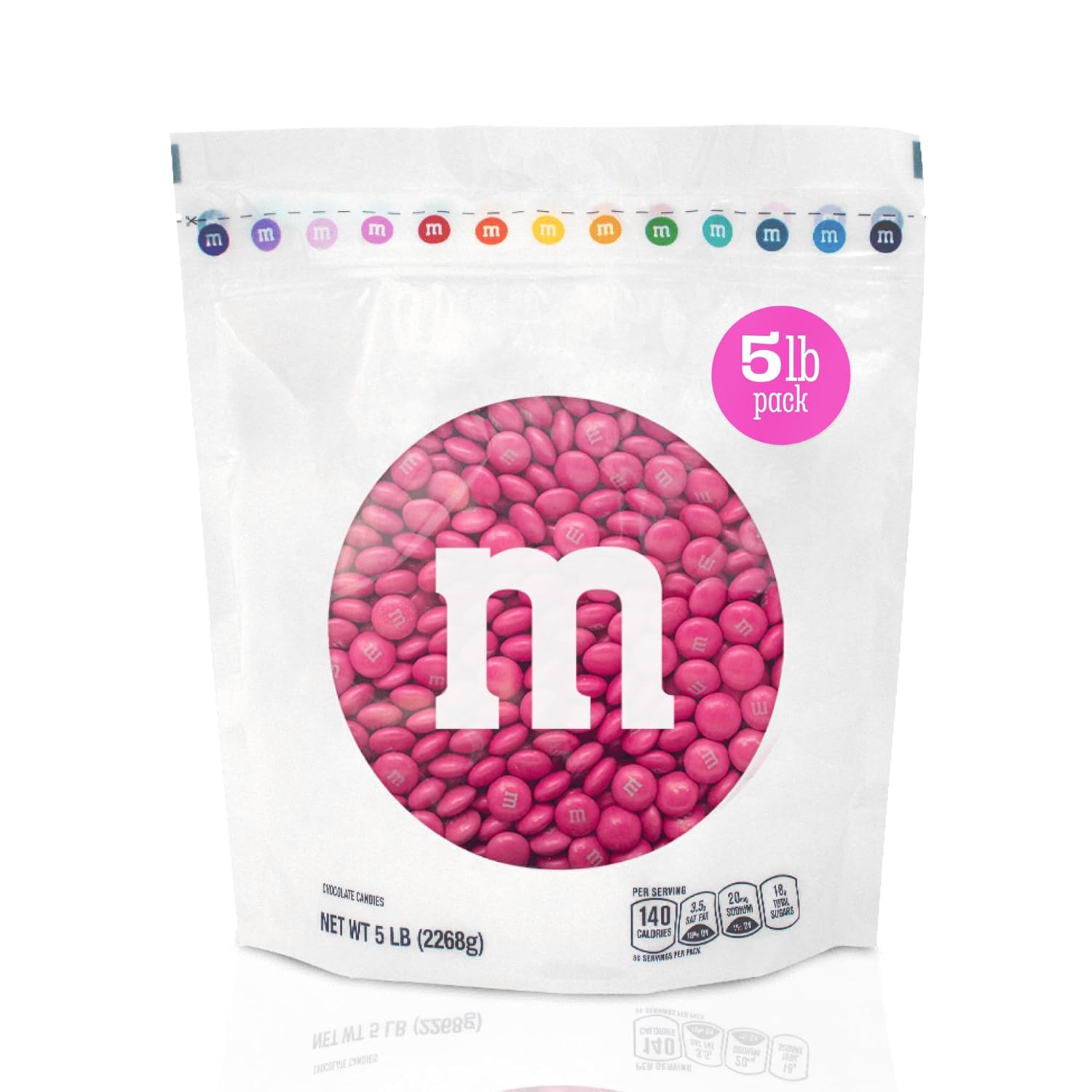 M&MS WORLD Dark Pink Milk Chocolate Candy for Celebrations