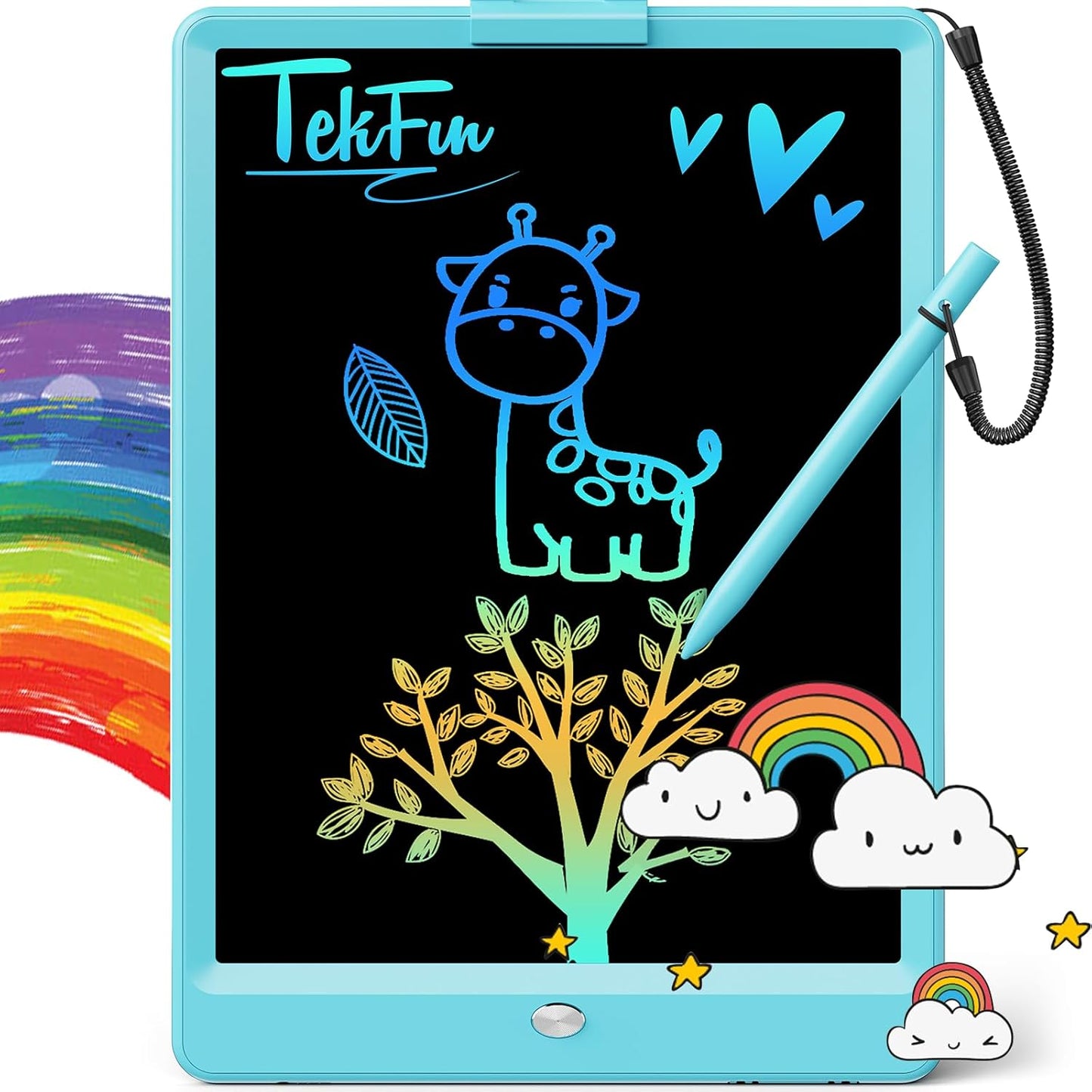 TEKFUN 10 Colorful LCD Writing Tablet - Kids Travel Doodle Board