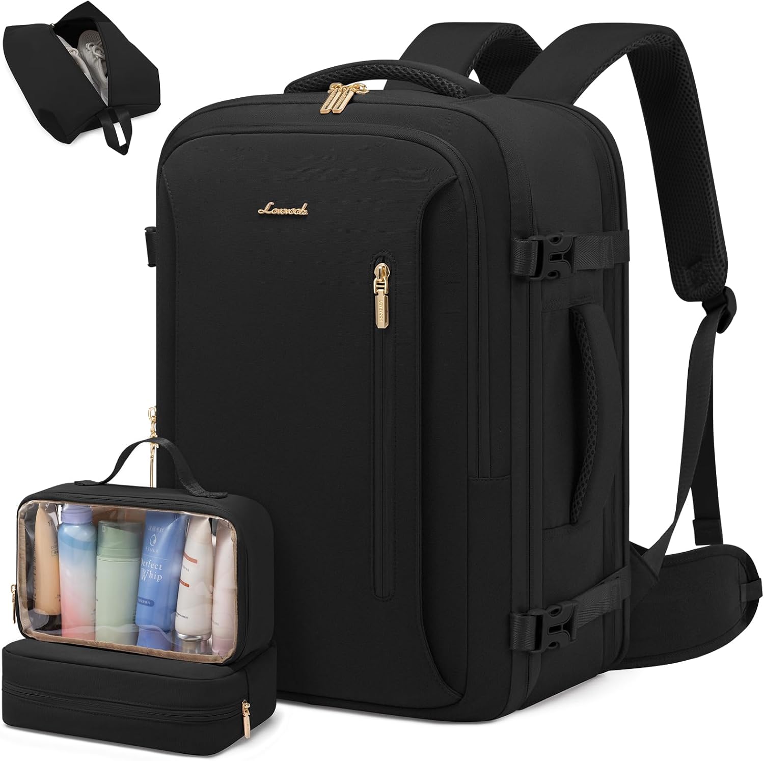 LOVEVOOK Travel Backpack for Women with Waist Strap and 50L Capacity