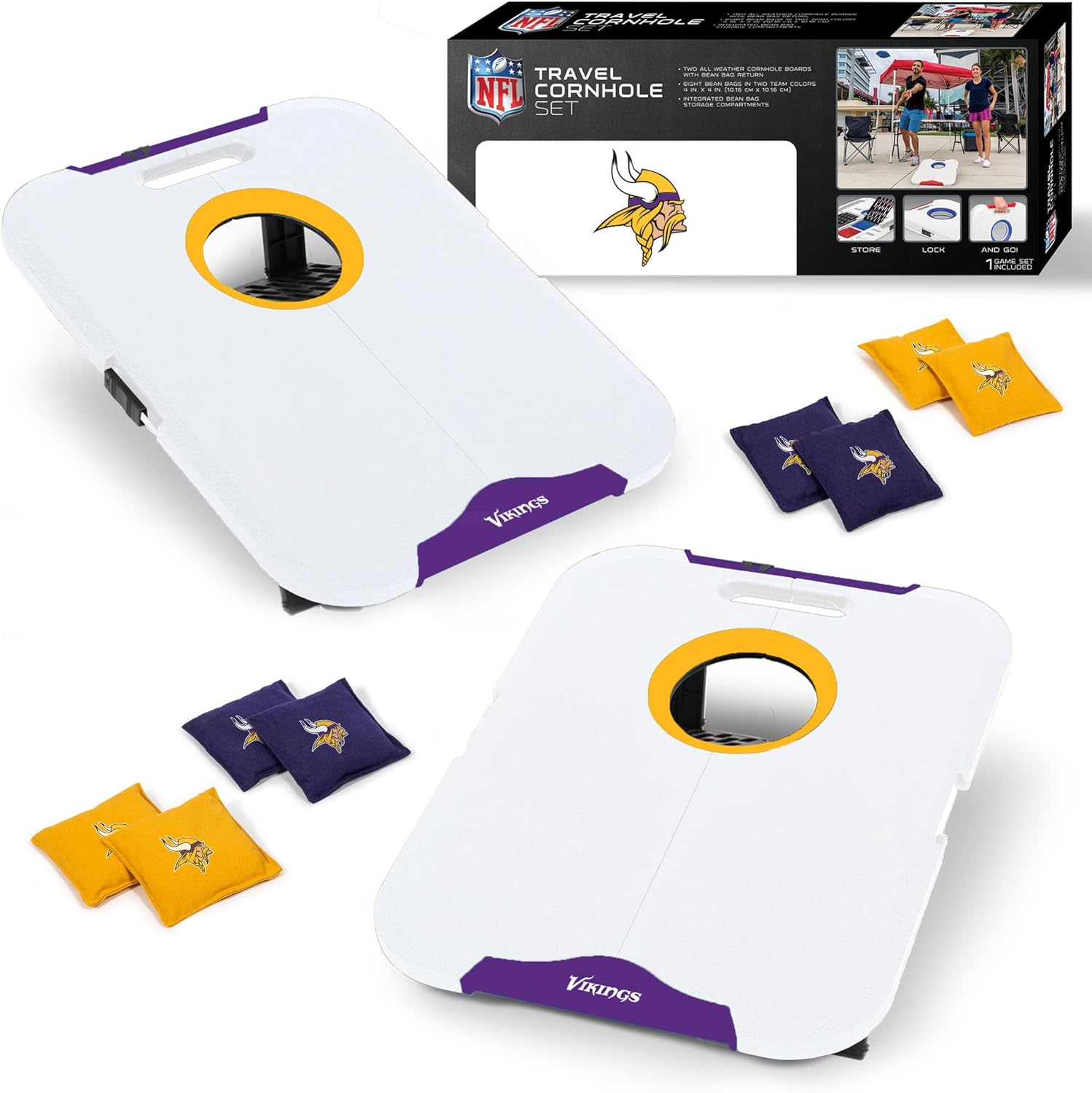 NFL Pro Football All-Weather Cornhole Set for Tailgating Fun