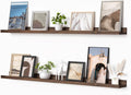 Heimlove Picture Ledge Shelf Set of 2 48 in Walnut - Easy Wall Display