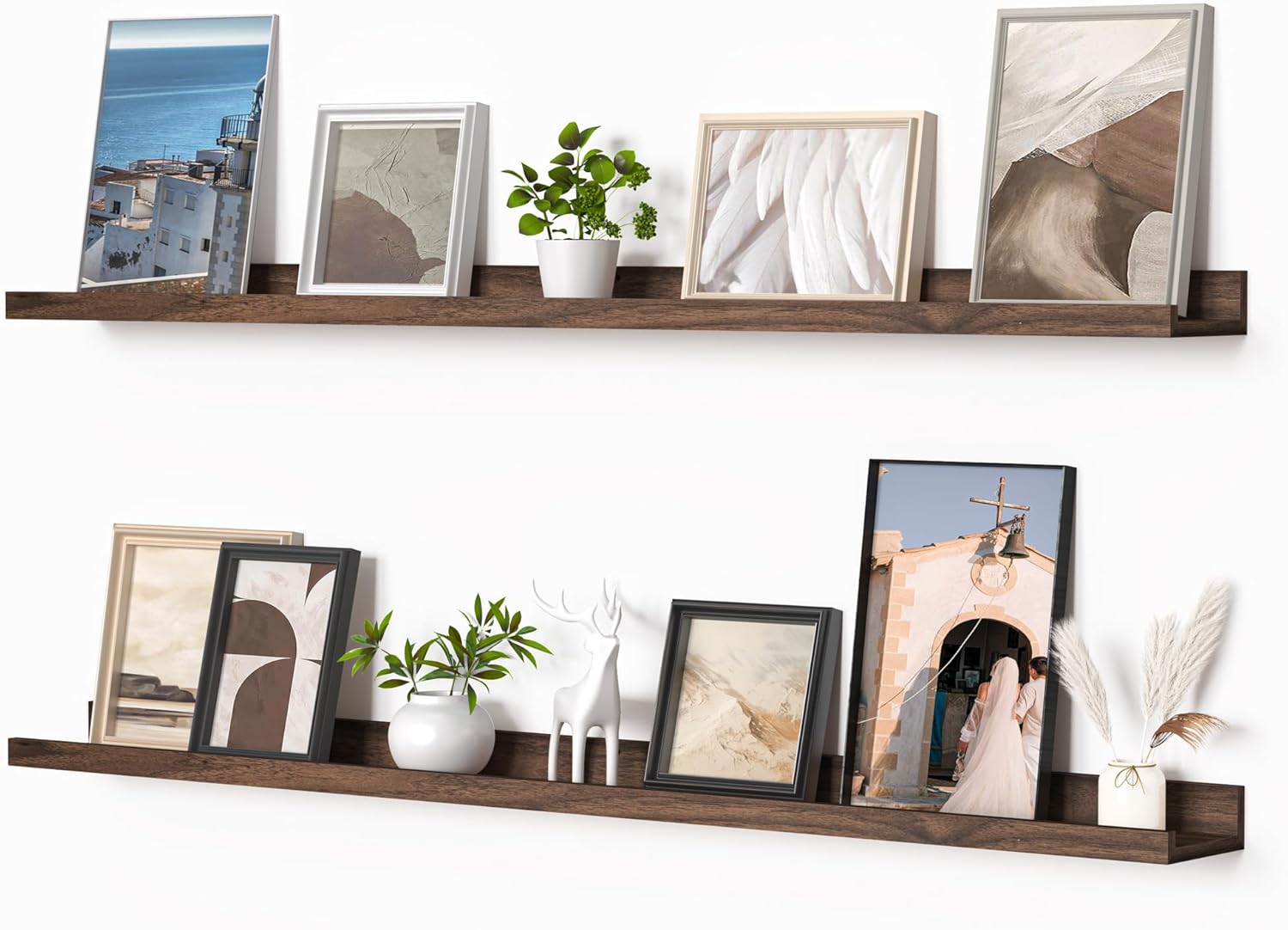 Heimlove Picture Ledge Shelf Set of 2 for Stylish Home Decor