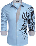 Stylish COOFANDY Men's Print Button Down Dress Shirt for All Occasions