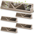 Baseboard Register Vent 24 in 4-Pack - Adjustable Brown Covers
