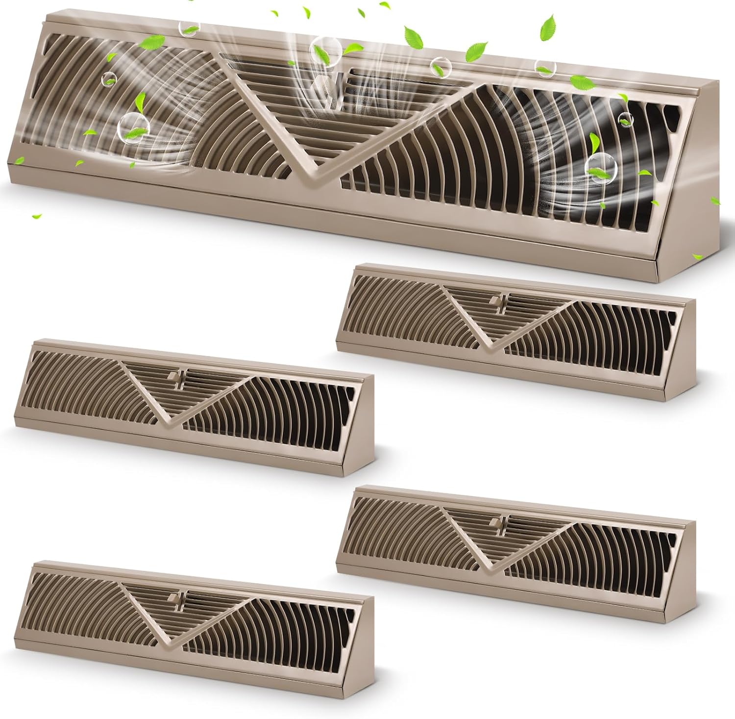 4 Pcs Baseboard Register Vent Covers for Efficient Airflow Control