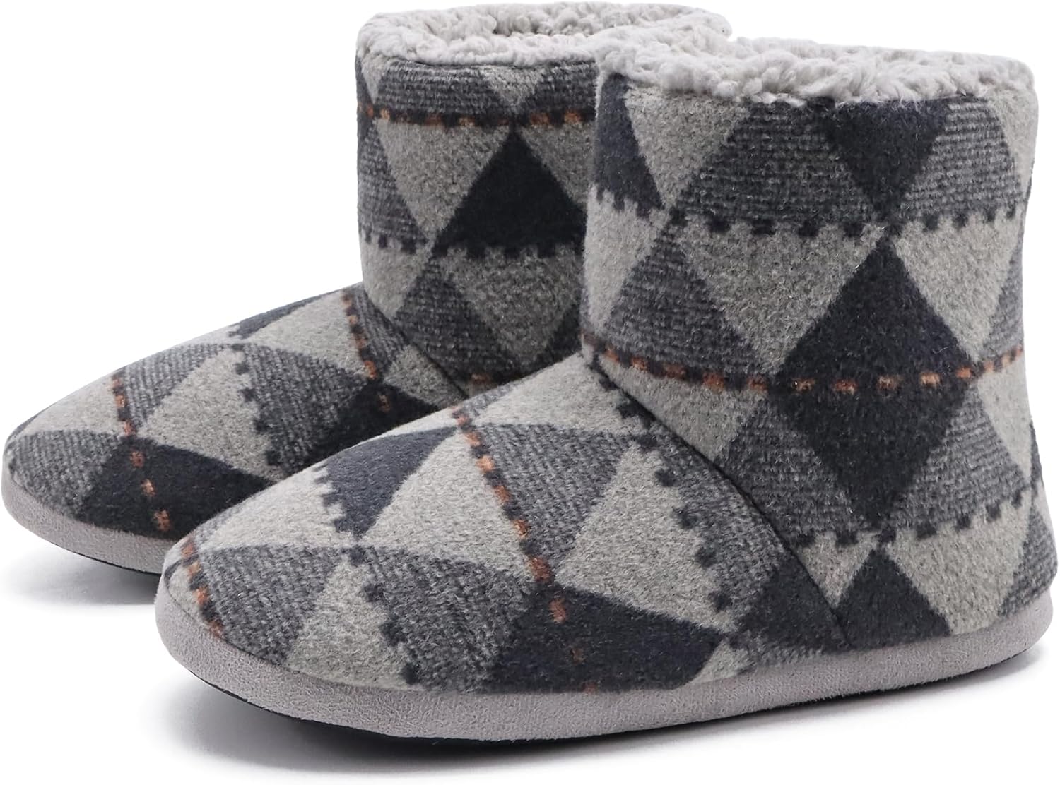 Cozy Memory Foam Slipper Boots for Men with Warm Wool Lining