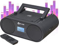 KLIM Boombox B4 Portable CD Player - Compact Rechargeable Audio