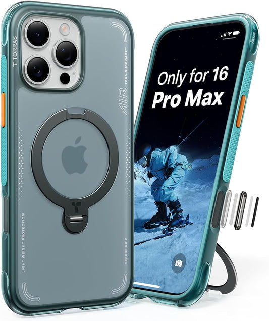 TORRAS Ostand Q3 Air Case for iPhone 16 Pro Max with Stand